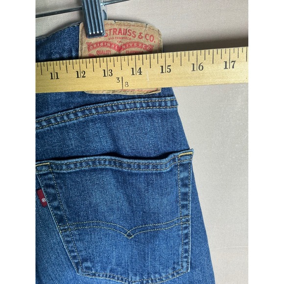 Levis 505 Mens Regular Fit Straight Leg Jeans Medium Wash Blue 34x32 - Picture 6 of 10